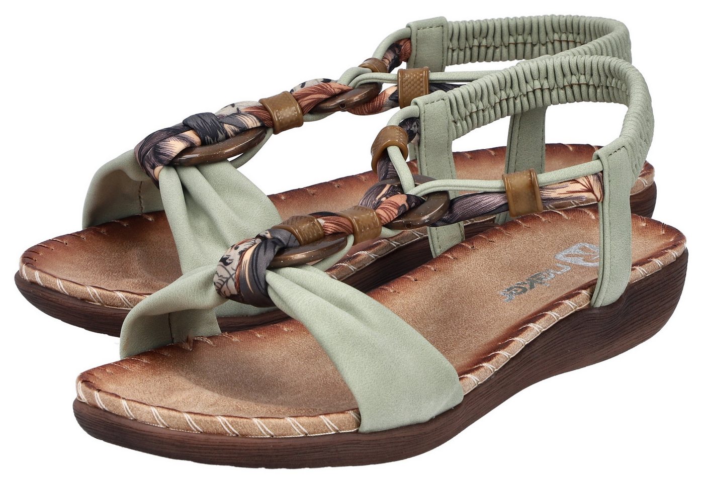 Rieker Sandale Sommerschuh, Urlaubsschuh, Fersenriemchen mit Gummizug