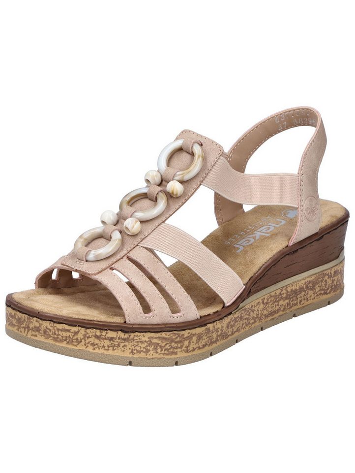 Rieker Sandalen Lederimitat Keilsandalette