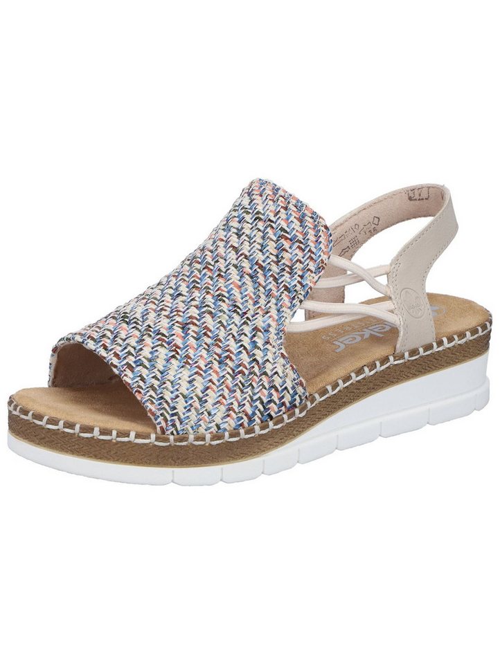 Rieker Sandalen Textil Keilsandalette