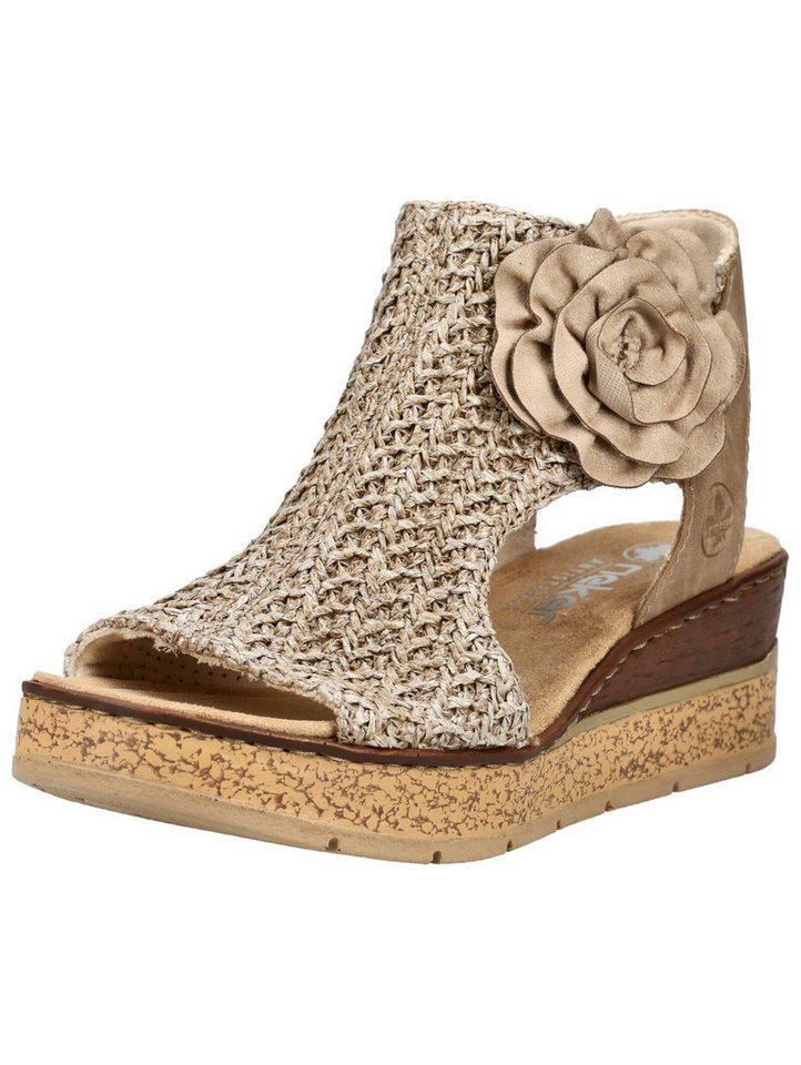 Rieker Sandalen Textil Keilsandalette