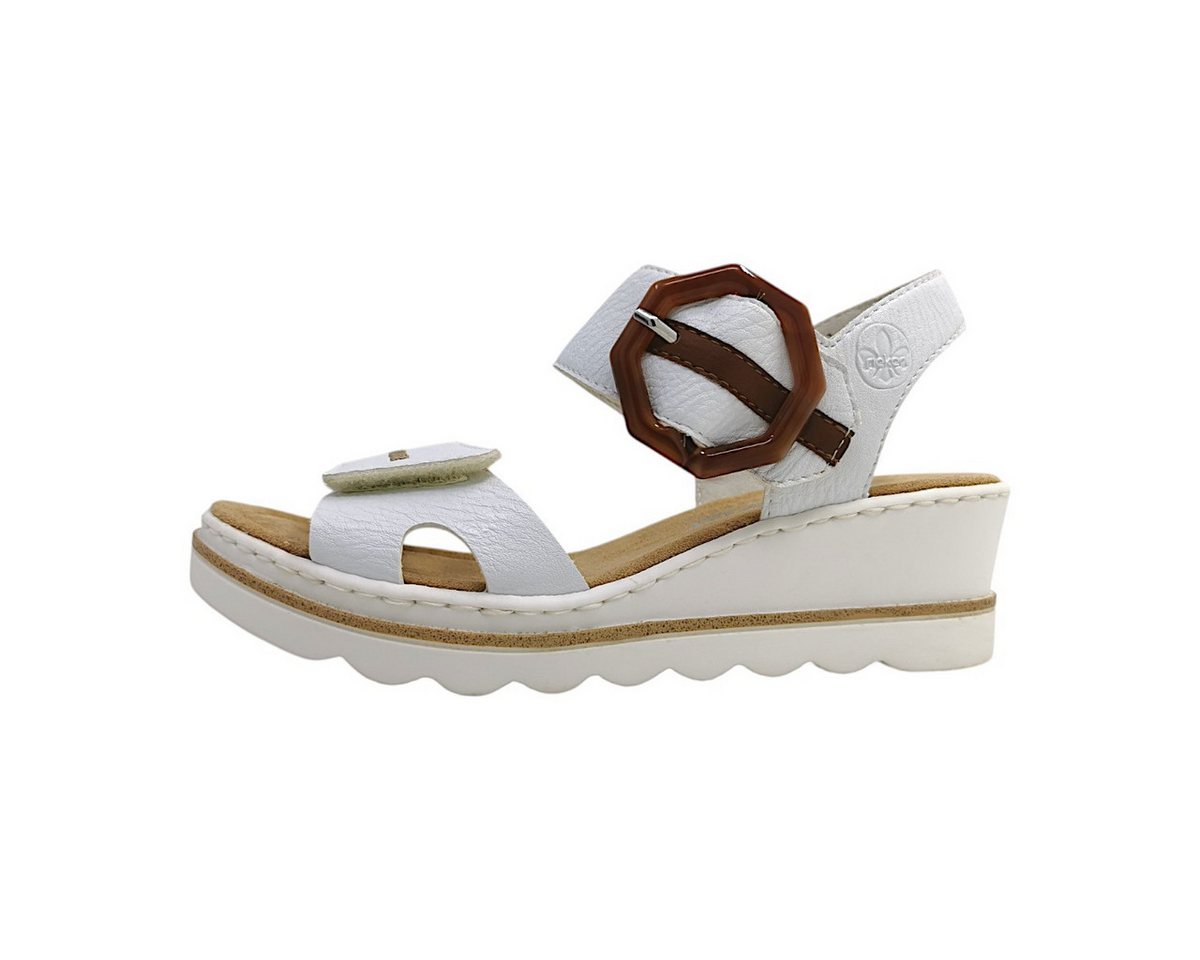 Rieker Sandalette Plateausandale (weiß)