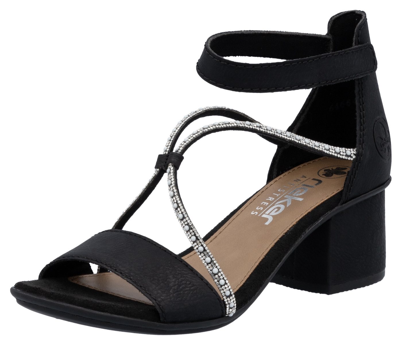Rieker Sandalette Sommerschuh, Sandale, Blockabsatz, mit praktischem Klettverschluss