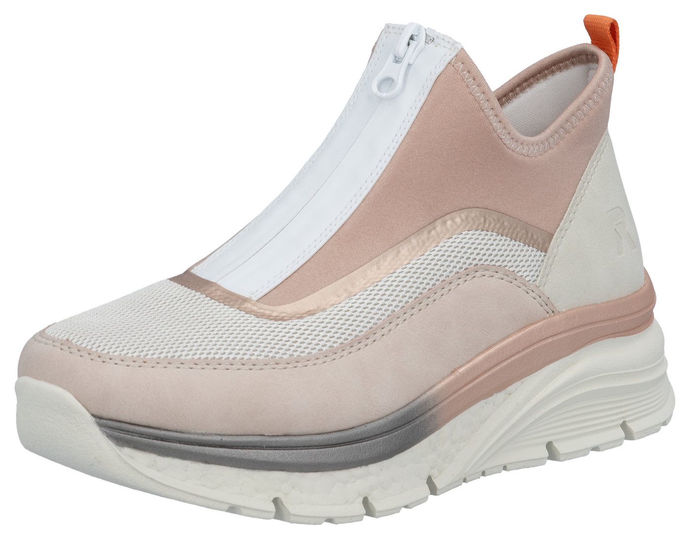 Rieker Schlupfboots, Keilabsatz, Freizeitschuh, High Top-Sneaker, Reißverschluss