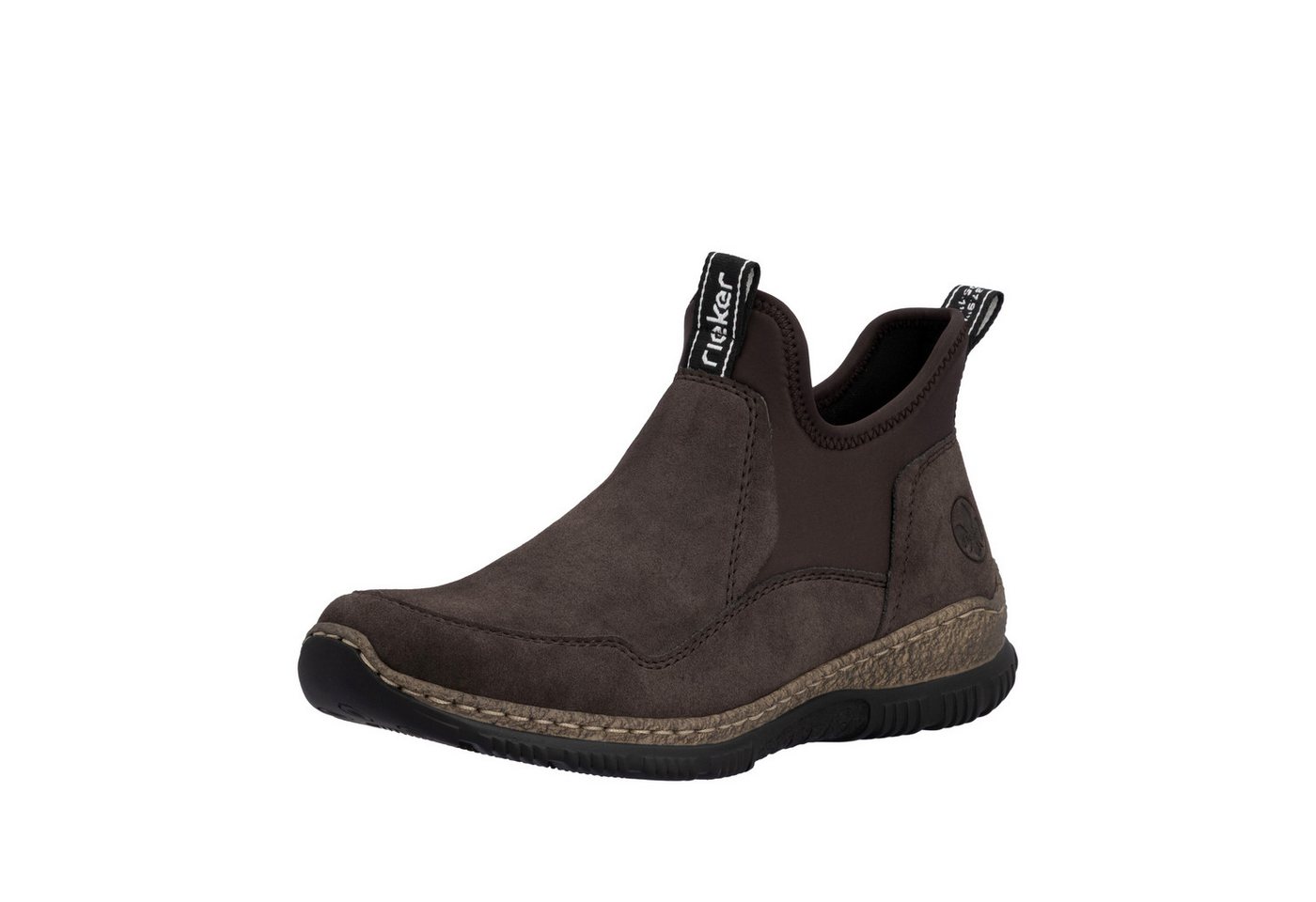 Rieker Schlupfboots Slipper, Slip-on Sneaker, Stiefelette mit MemoSoft-Innensohle