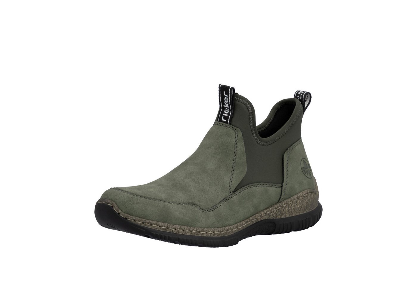 Rieker Schlupfboots Slipper, Slip-on Sneaker, Stiefelette mit MemoSoft-Innensohle