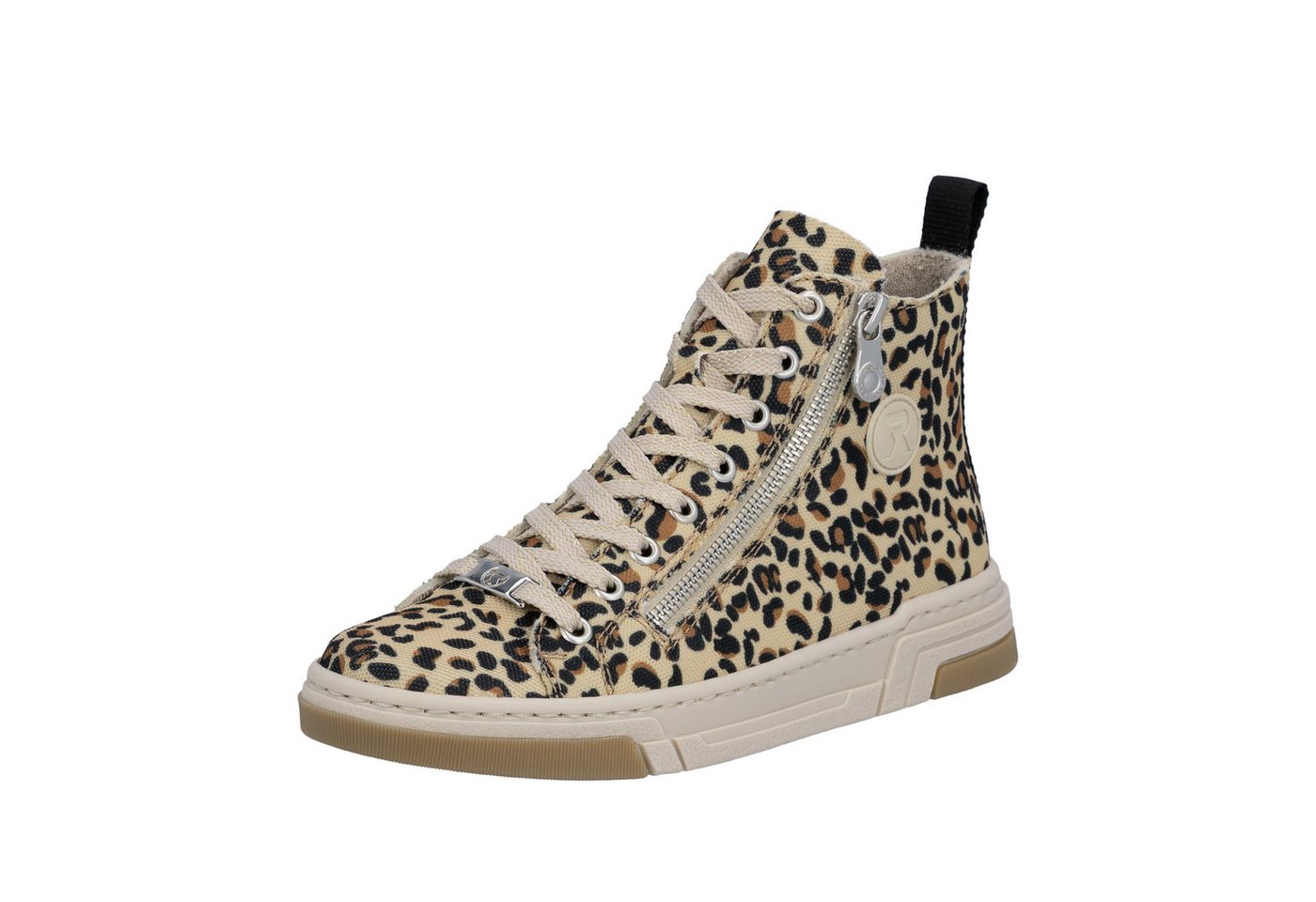 Rieker Schnürboots High Top Sneaker, trendy Stiefelette mit seitlichem Reißverschluss