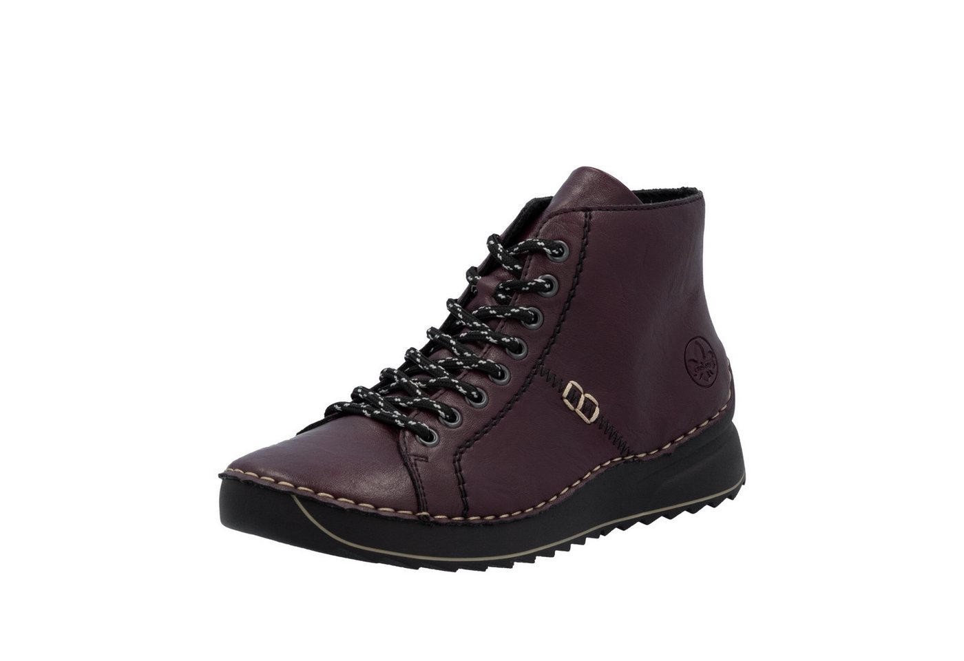 Rieker Schnürboots Schnürstiefelette, High Top Sneaker, Plateauboots mit Profilsohle