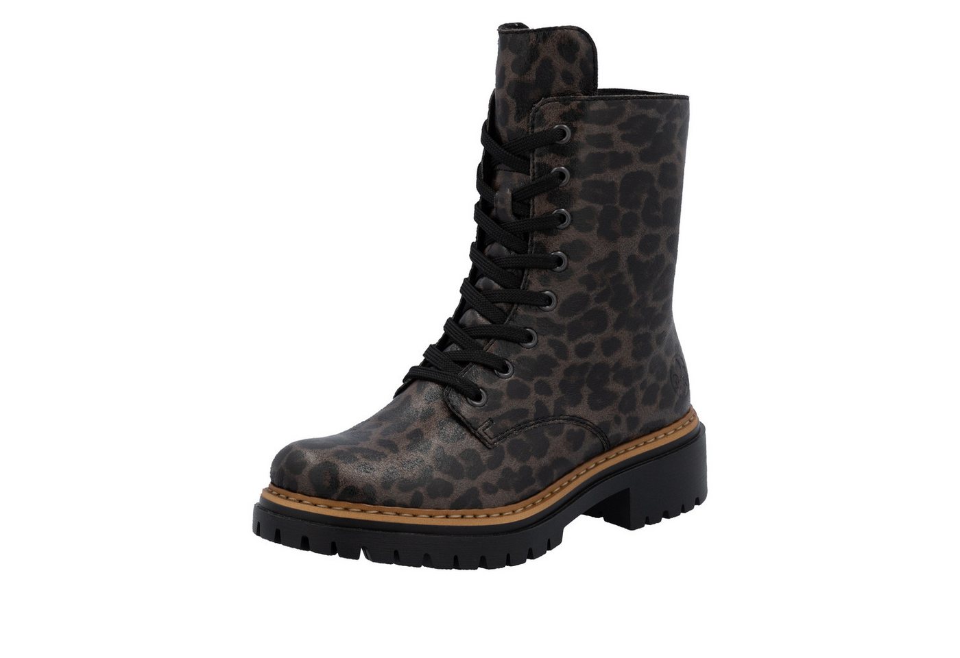 Rieker Schnürboots Schnürstiefelette, Profilsohle, mit kontrastfarbenem Sohlenrand