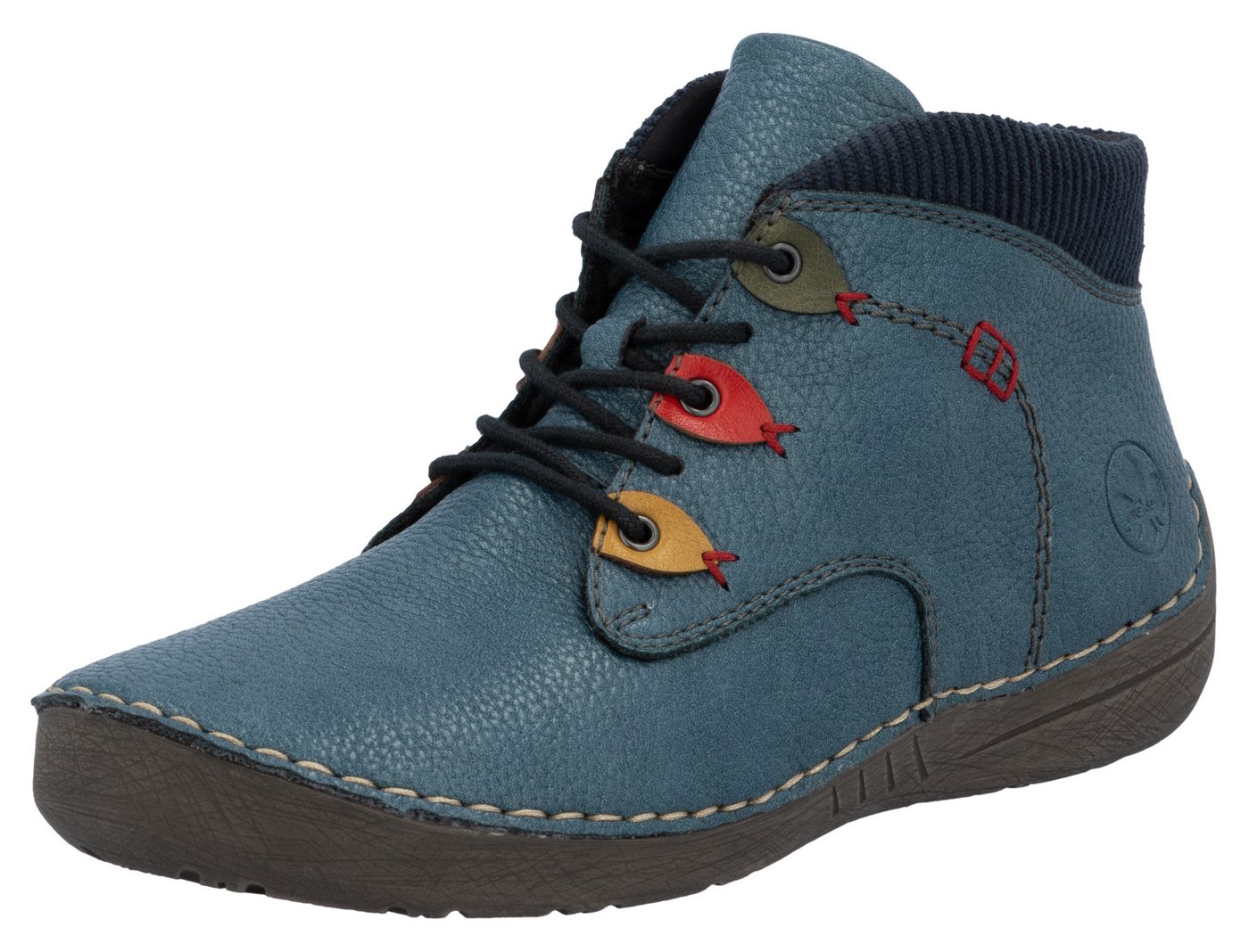 Rieker Schnürboots Stiefelette, Casualboots, High Top Sneaker mit Innenreißverschluss