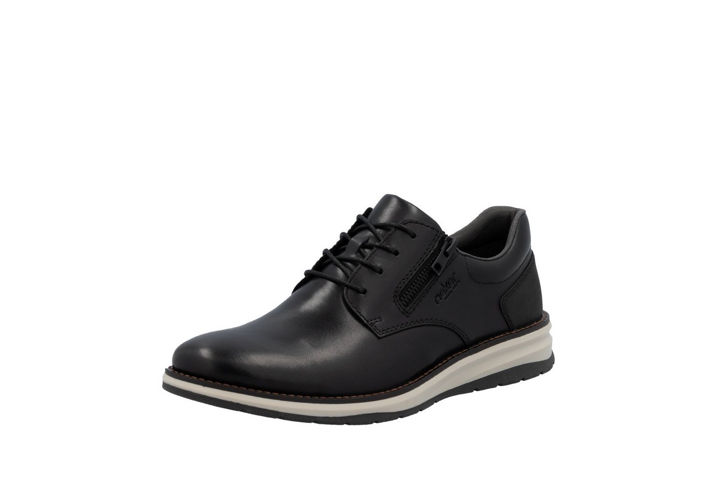 Rieker Schnürschuh Festtagsschuh, Halbschuh, Business-Schnürer mit weicher Innensohle (schwarz)