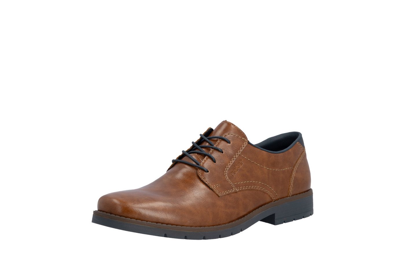 Rieker Schnürschuh Halbschuh, Business-Schnürer, Anzugschuh mit Blockabsatz (braun)