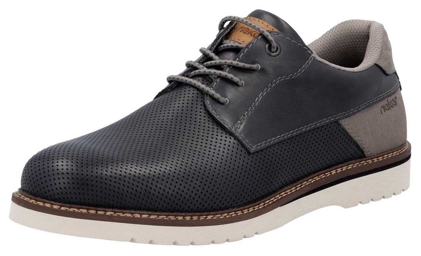 Rieker Schnürschuh, Halbschuh, Casual-Schnürer mit leichtem Einstieg dank Gummizug