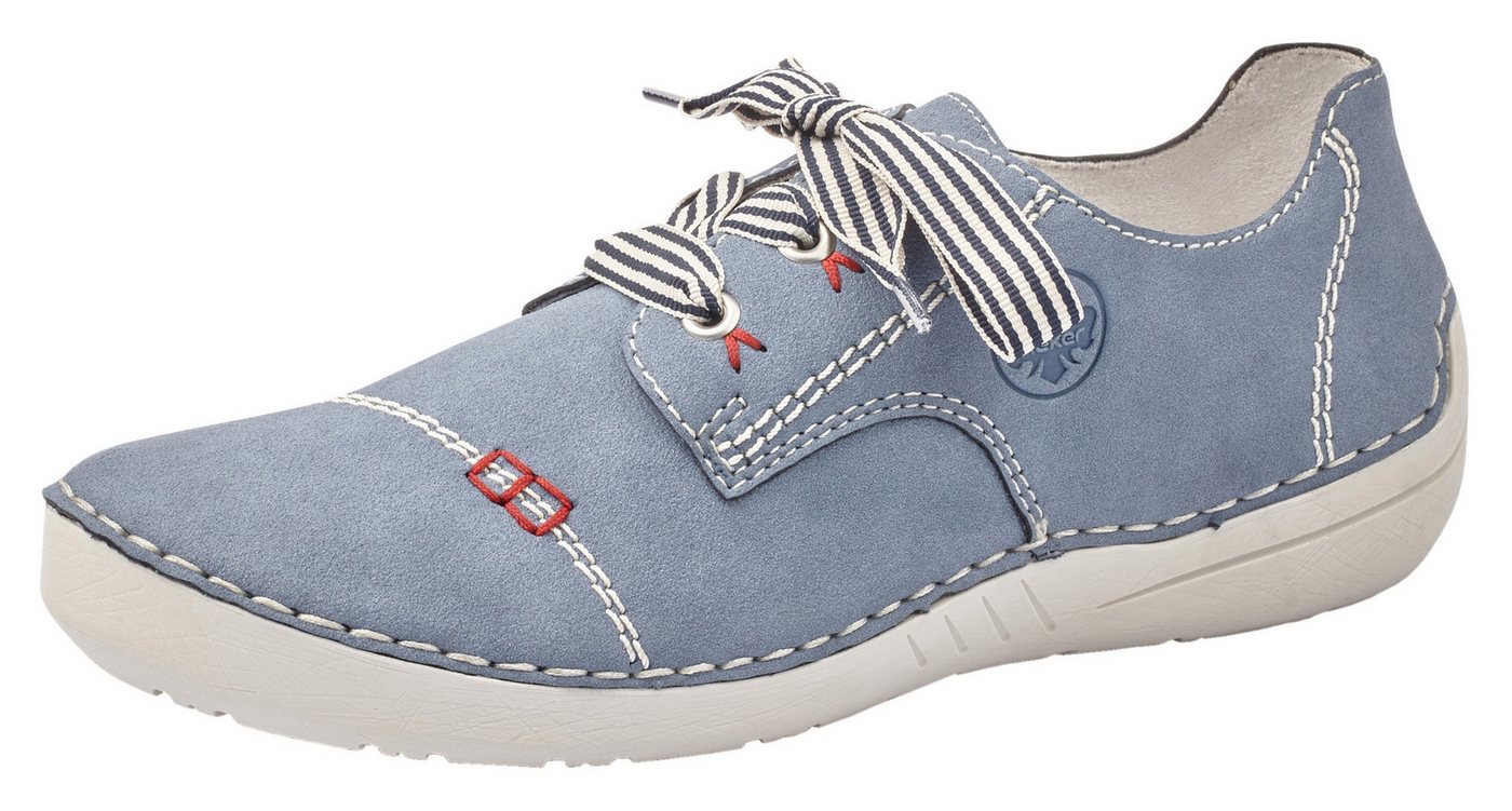 Rieker Schnürschuh, Halbschuh, Freizeitschuh, Schnürer mit toller Ziernaht