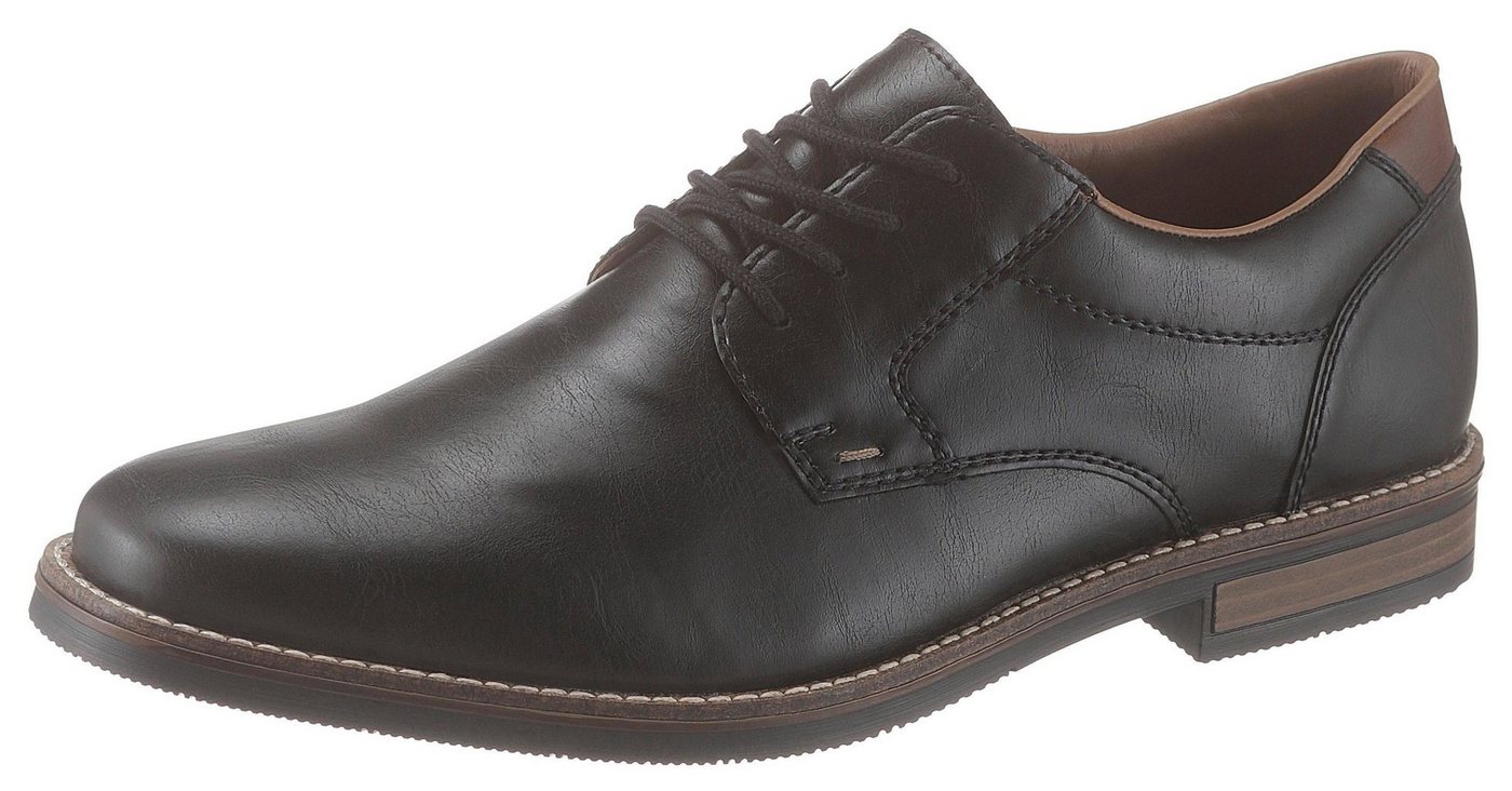 Rieker Schnürschuh mit modischen Ziernähten, Freizeitschuh, Halbschuh, Schnürschuh
