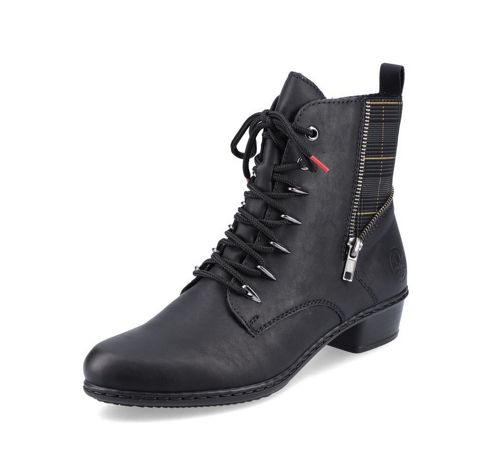 Rieker - Schnürstiefel: France - Schwarz Stiefel