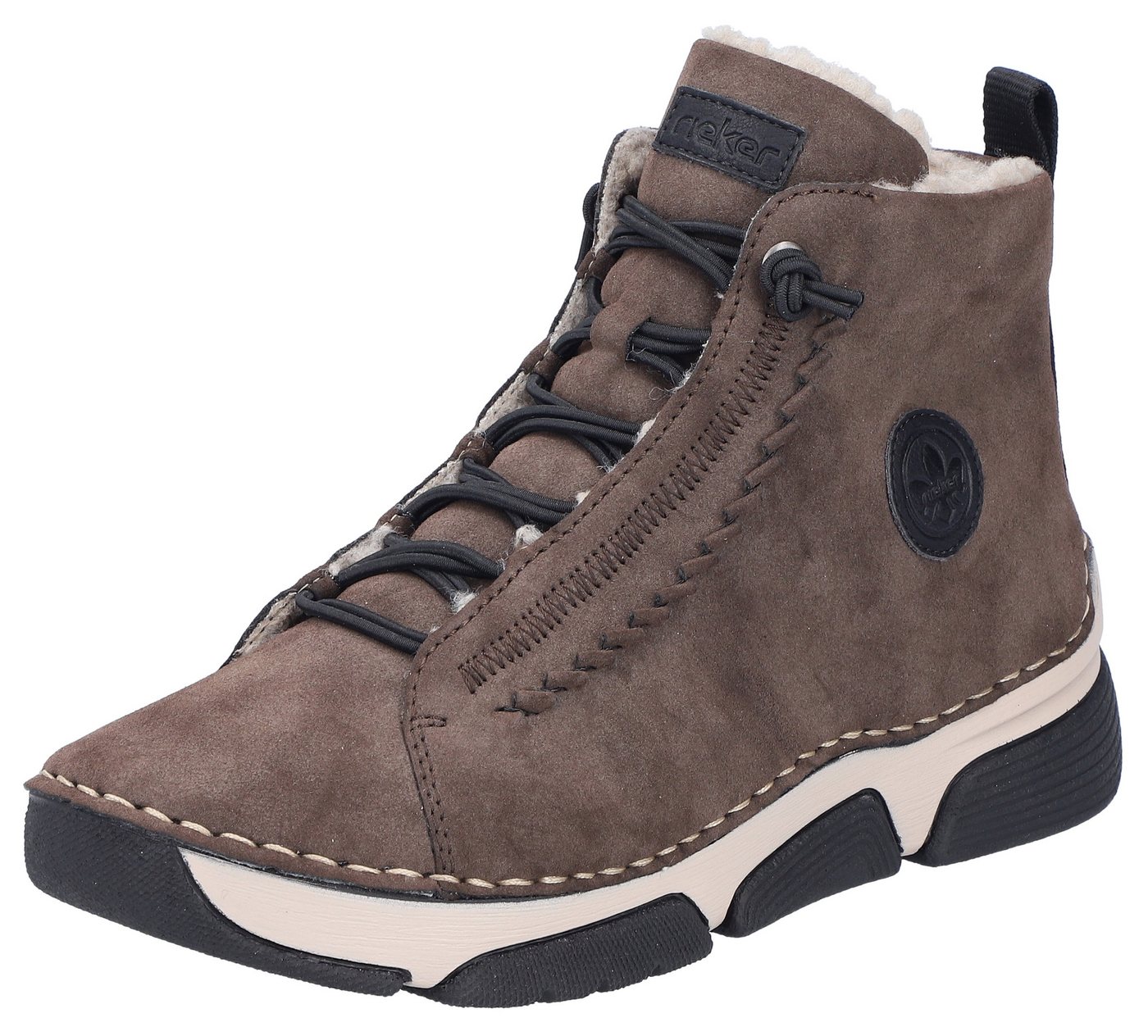 Rieker Winterboots, Winterstiefelette, Outdoorboots, Warmfutter, mit Innenreißverschluss