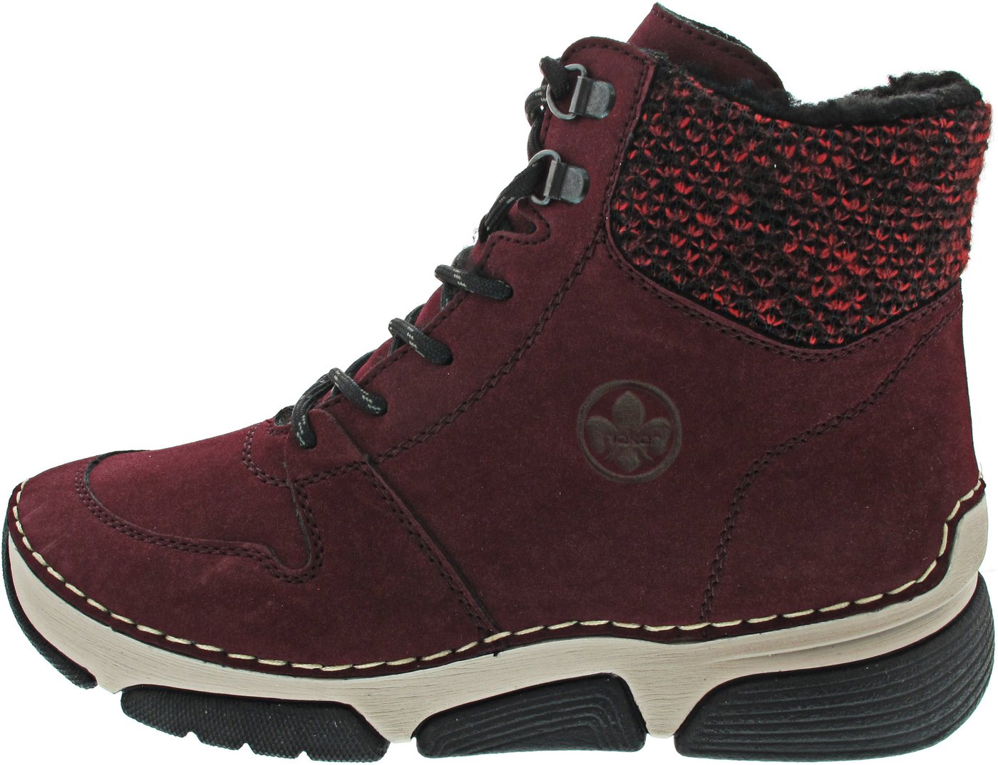 Rieker Schnürstiefelette (rot/schwarz)