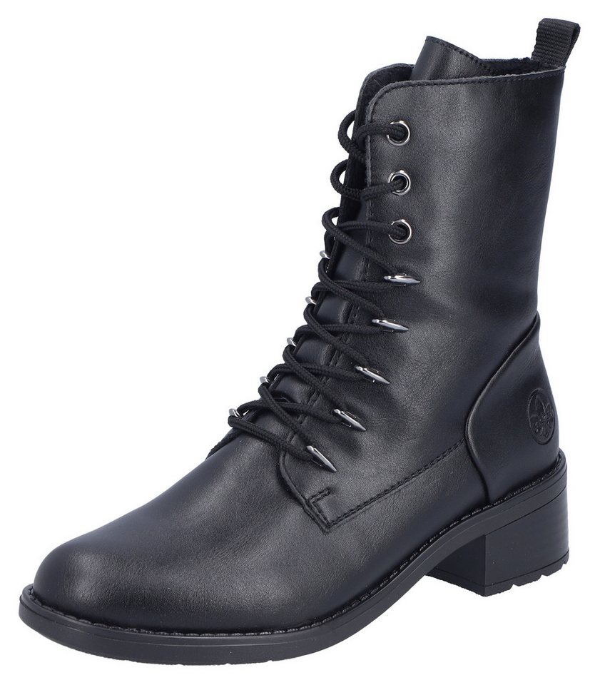 Rieker Schnürstiefelette Schnürboots, Blockabsatz, mit Innenreißverschluss