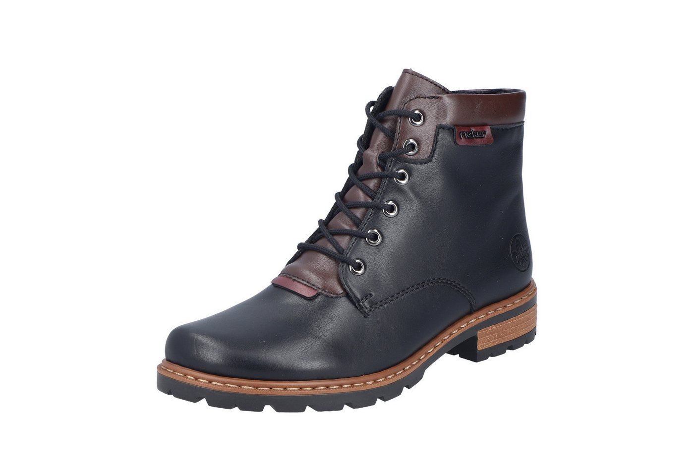 Rieker Schnürstiefelette Schnürboots, Herbst-Stiefelette in mehrfarbiger Optik