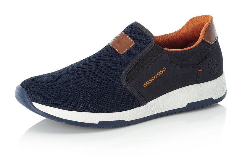 Rieker Slip-On Sneaker Casual Slipper, Freizeitschuh, Schlupfschuh mit Kontrastnaht