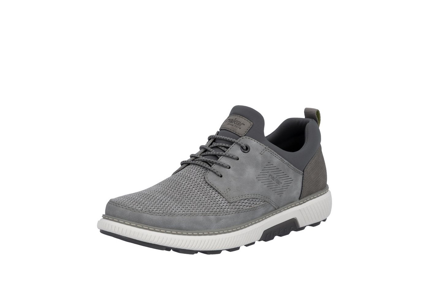 Rieker Slip-On Sneaker Freizeitschuh, Halbschuh, Slipper mit MemoCup-Ausstattung (grau)
