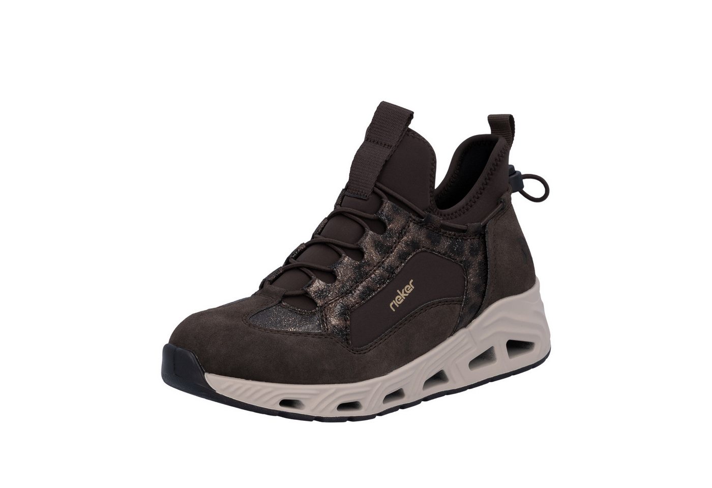 Rieker Slip-On Sneaker Freizeitschuh, Schlupfboots, High-Top-Sneaker, Slip-On mit Gummizug