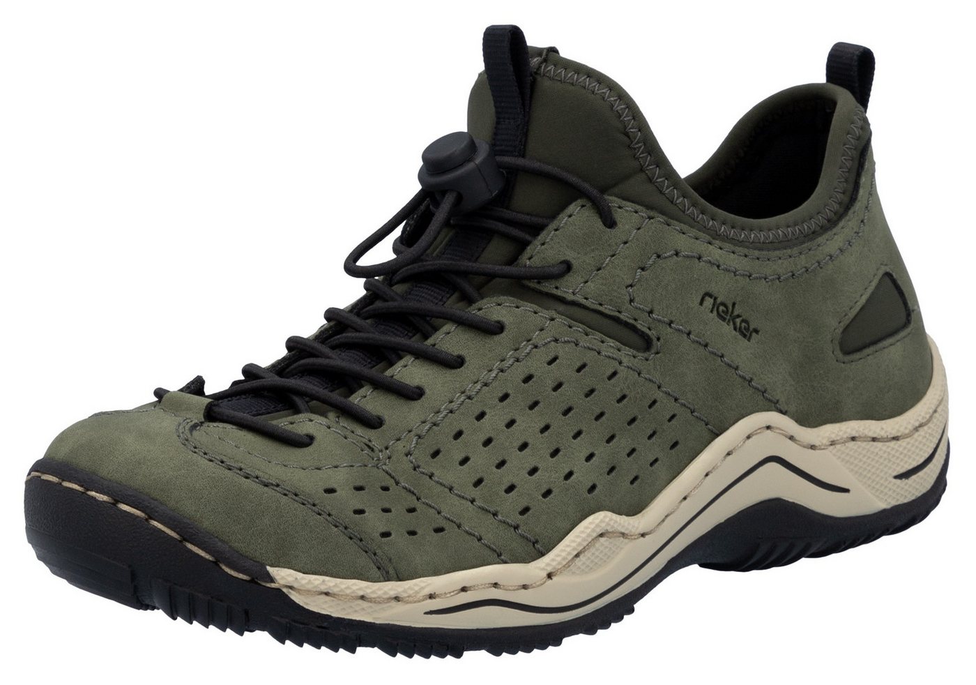 Rieker Slip-On Sneaker, Schlupfschuh, Freizeitsneaker, Halbschuh mit markanter Laufsohle