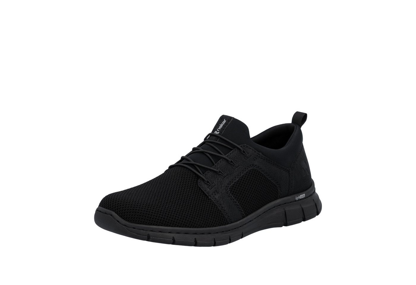 Rieker Slip-On Sneaker Schlupfschuh, Halbschuh, Freizeitschuh mit Gummizug, zum Schlupfen (schwarz)