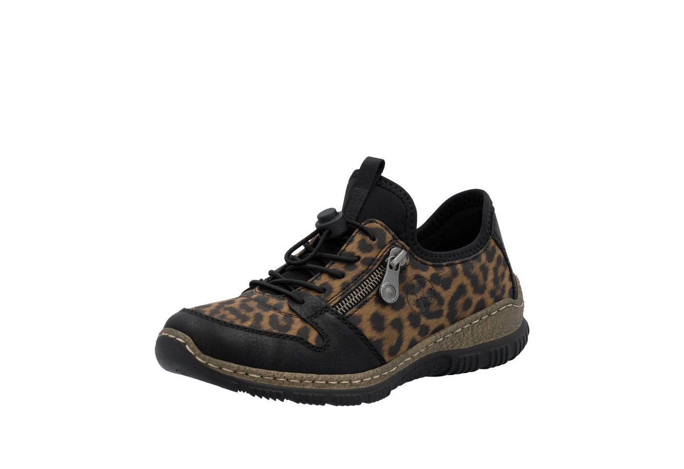 Rieker Slip-On Sneaker Schlupfschuh, Leo-Sneaker, Freizeitschuh mit MemoSoft-Innensohle