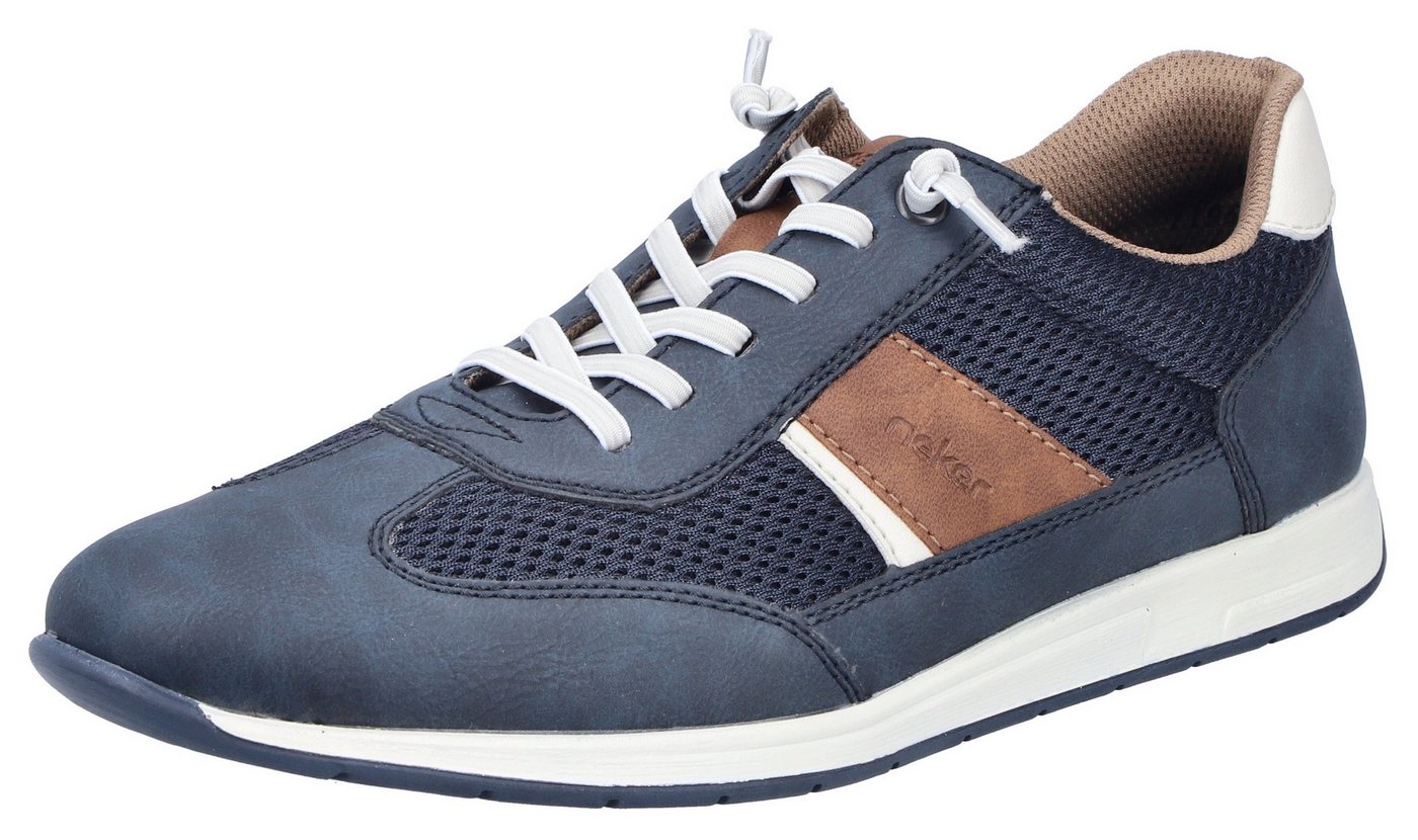 Rieker Slip-On Sneaker Slipper, Freizeitschuh, Halbschuh zum Schlupfen (blau)