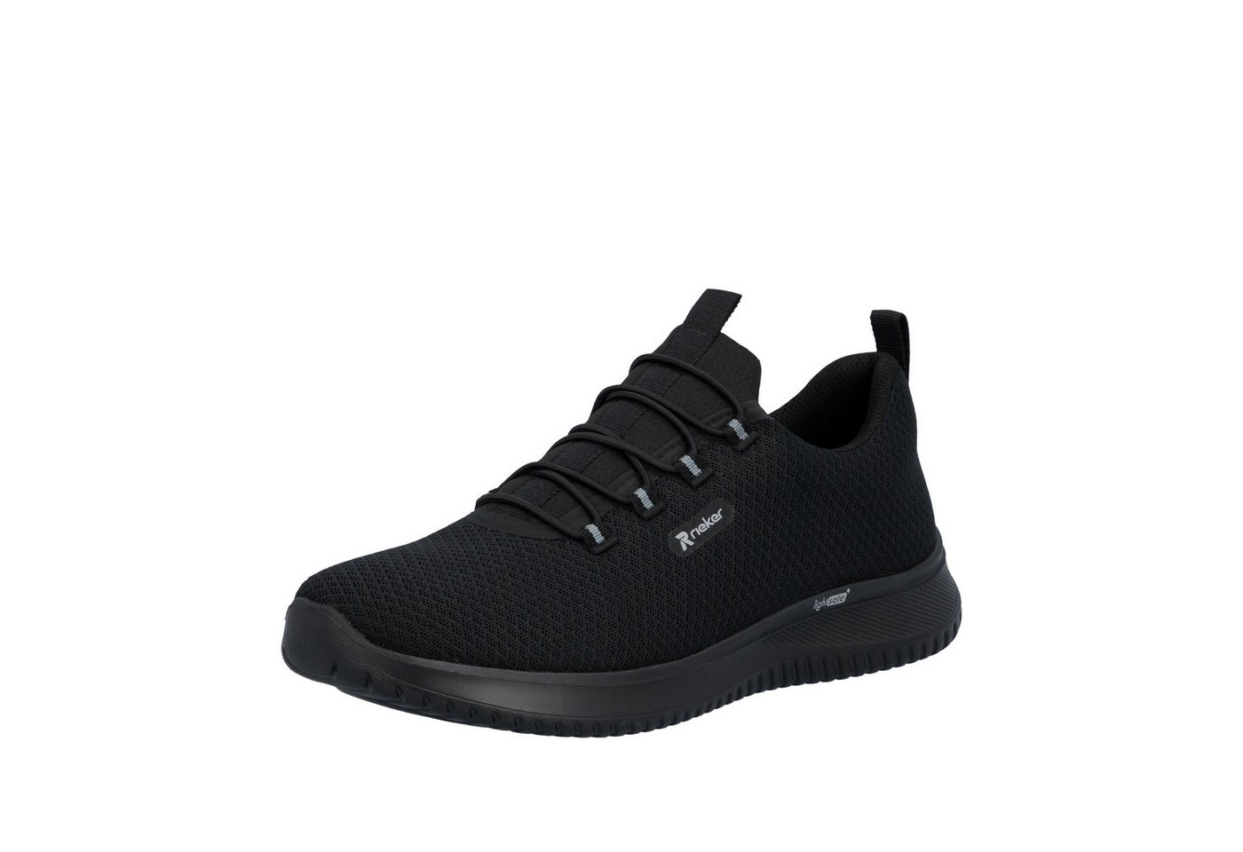 Rieker Slip-On Sneaker Slipper, Halbschuh, Freizeitsneaker zum Schlupfen (schwarz)