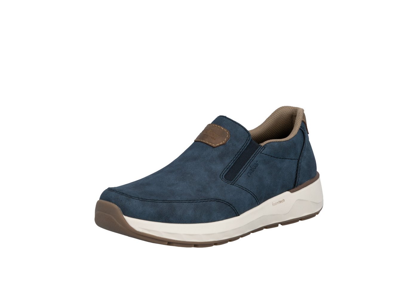 Rieker Slip-On Sneaker Slipper, Schlupfschuh, Freizeitsneaker, Halbschuh mit Stretcheinsätze