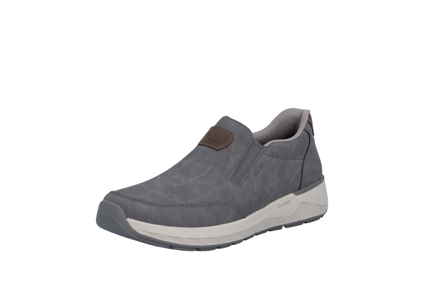Rieker Slip-On Sneaker Slipper, Schlupfschuh, Freizeitsneaker, Halbschuh mit Stretcheinsätze