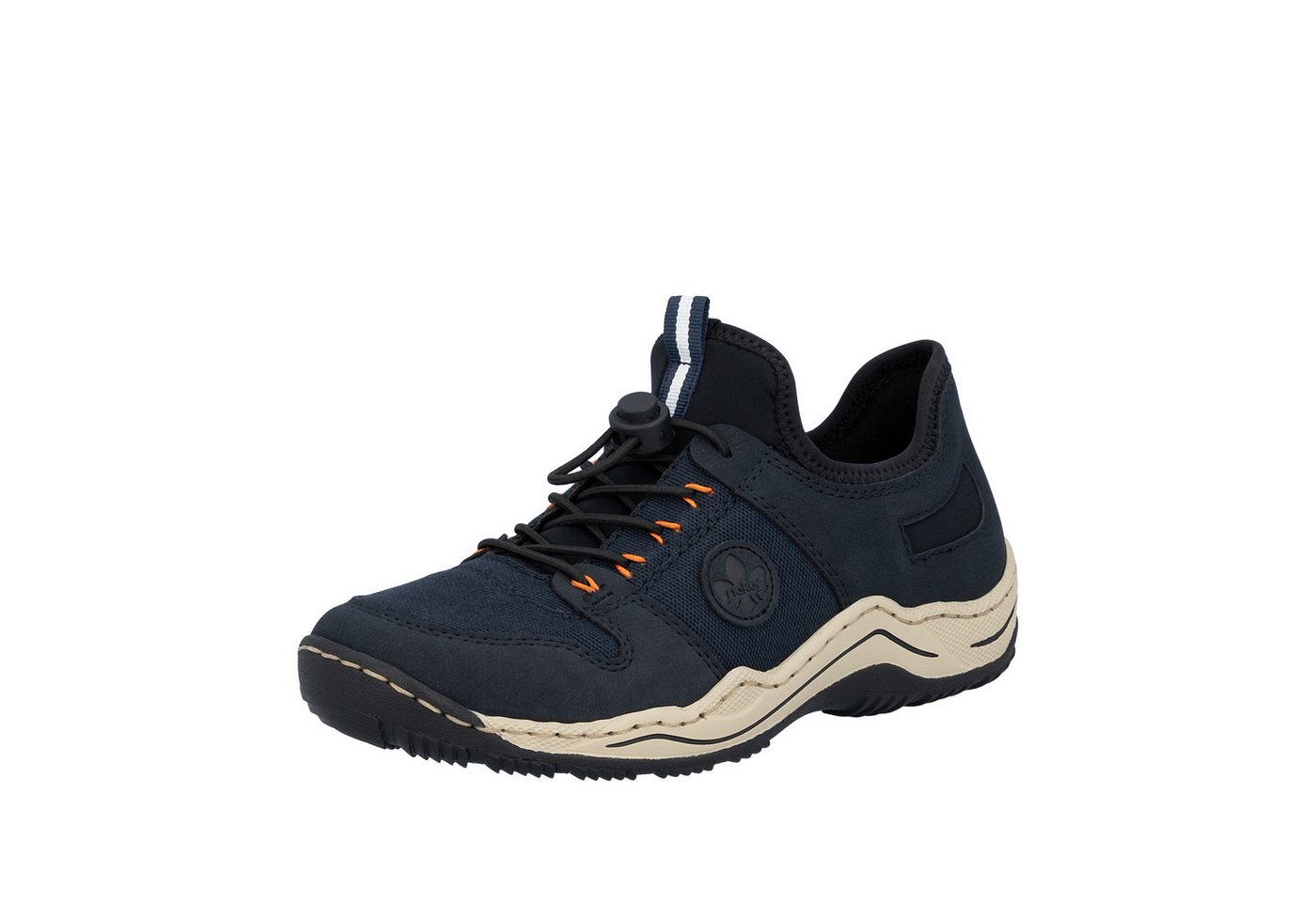 Rieker Slip-On Sneaker Slipper, Schlupfschuh, Freizeitsneaker mit Schnellverschluss (blau)