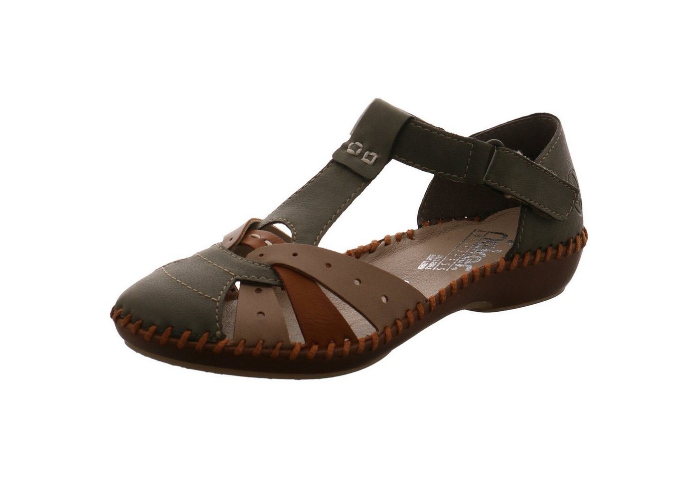Rieker Slipper (beige/braun/grün)