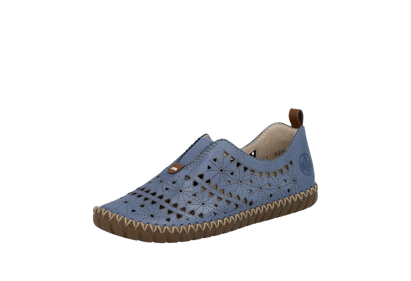 Rieker Slipper Schlupfschuh, Halbschuh, Urlaubsschuh mit Perforation