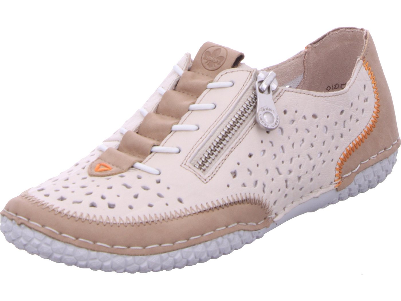 Rieker Slipper echtes Leder (beige)
