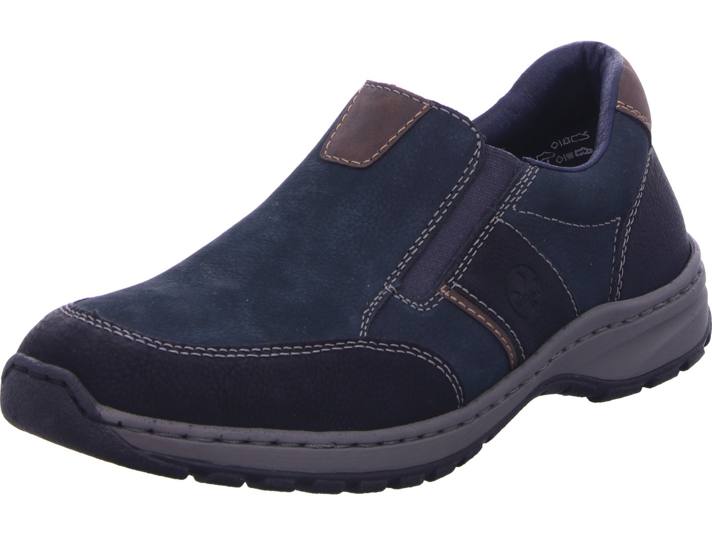 Rieker Slipper echtes Leder (blau)