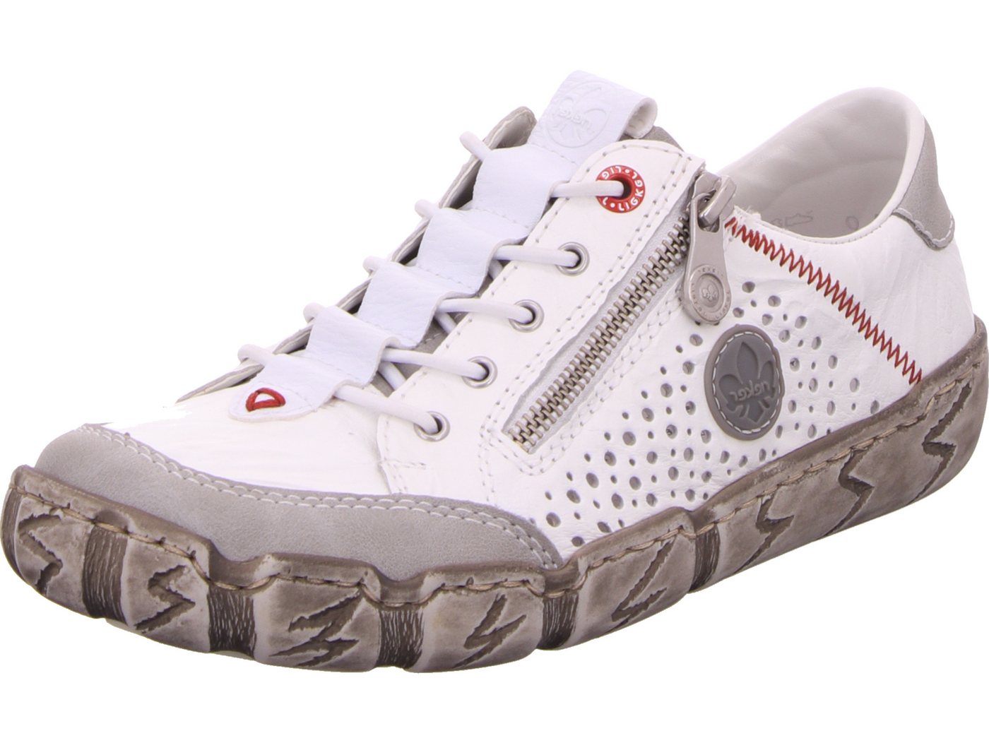 Rieker Slipper echtes Leder (weiß)