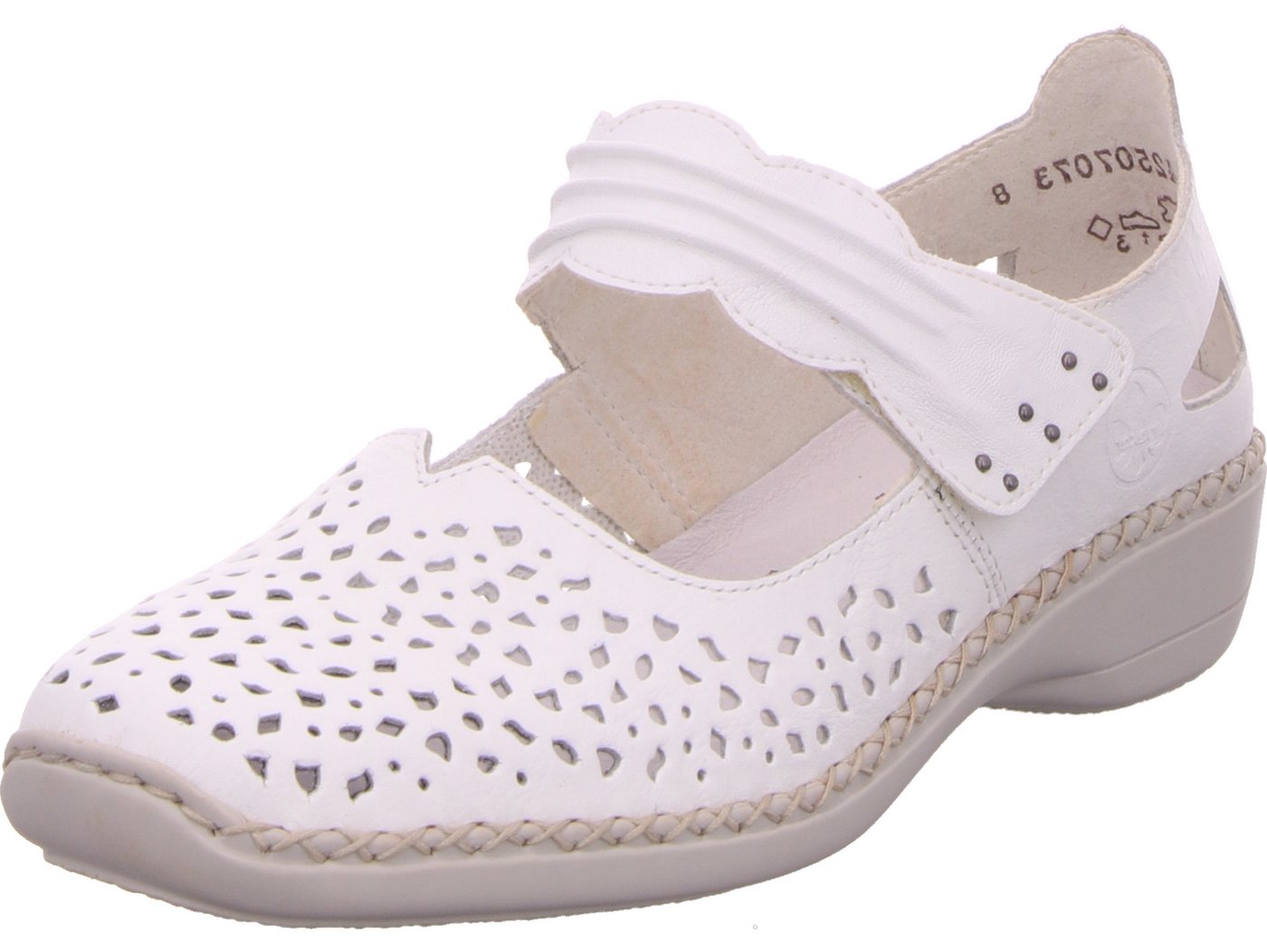 Rieker Slipper echtes Leder (weiß)
