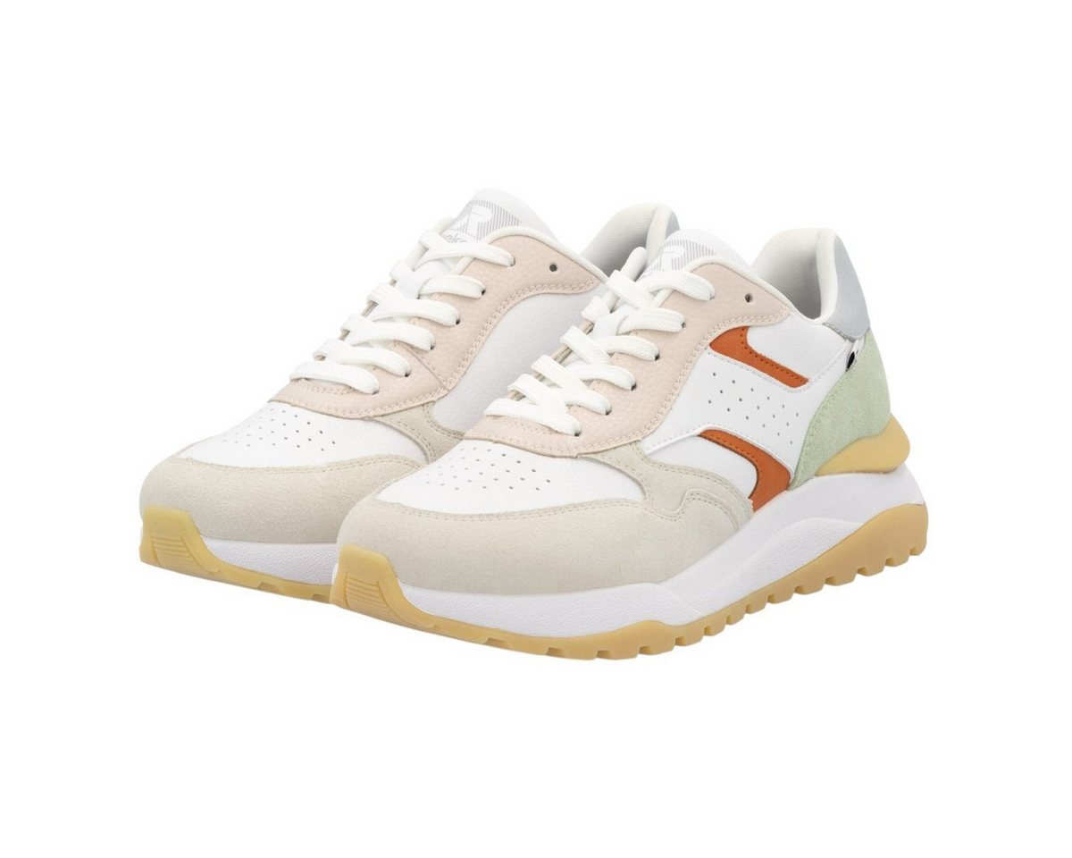 Rieker (Rauhleder) W2500 weiss/bunt Damen Sneaker