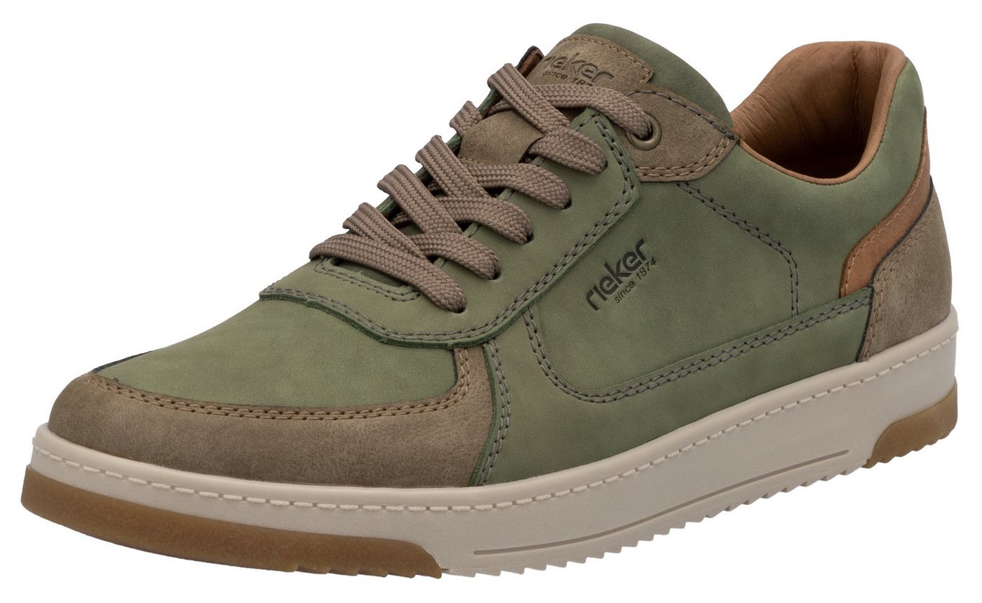 Rieker Sneaker, Freizeitschuh, Halbschuh, Schnürschuh mit gepolstertem Schaftrand