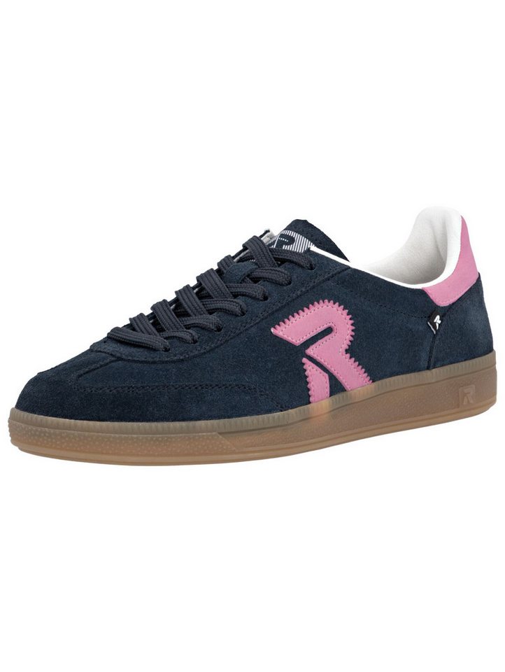 Rieker Sneaker Glattleder Sneaker (blau/rosa)