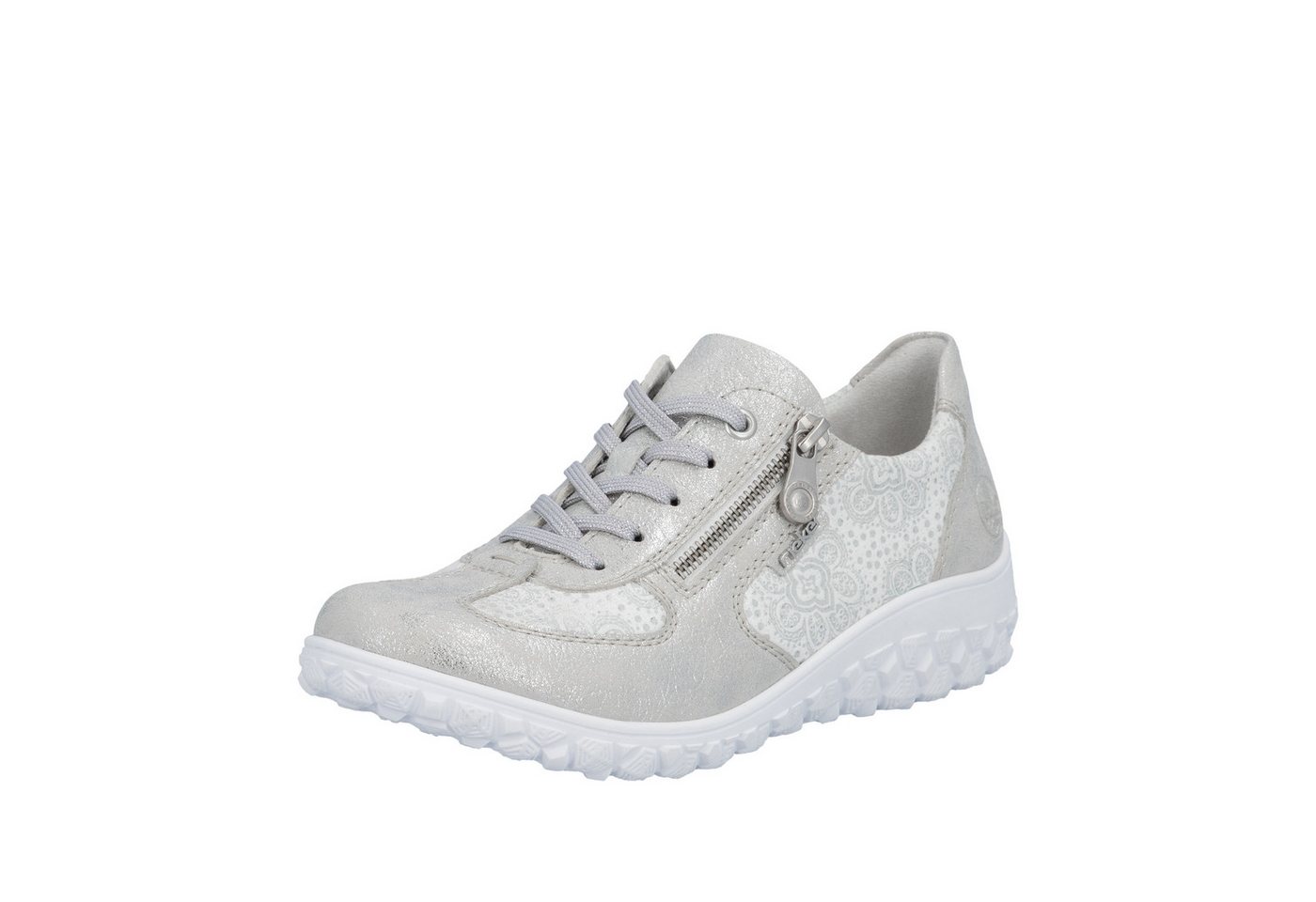Rieker Sneaker Halbschuh, Schnürschuh, Freizeitsneaker mit floralem Muster