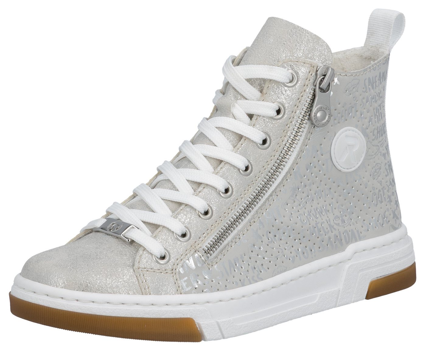 Rieker Sneaker High Top-Sneaker, Freizeitschuh, Schnürschuh mit Plateausohle