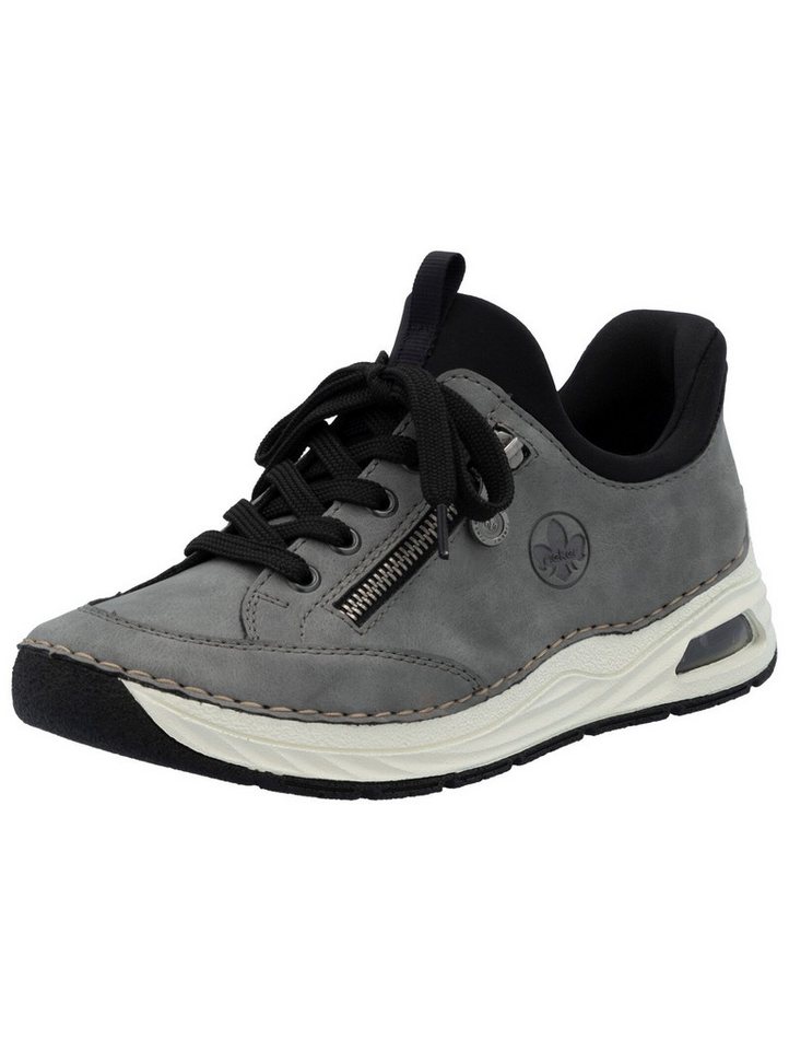 Rieker Sneaker Lederimitat Sneaker (grau/schwarz)