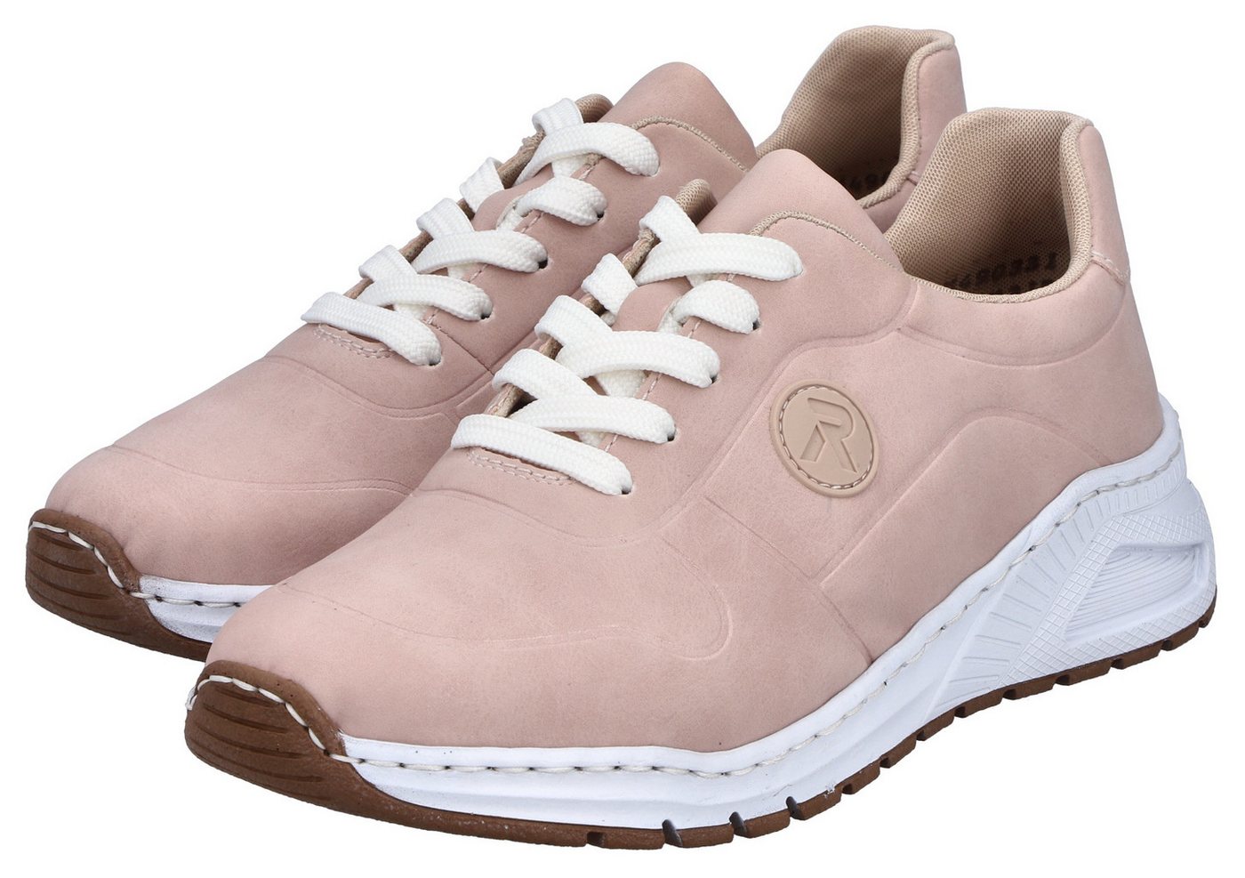 Rieker Sneaker mit MemoSoft-Innensohle, Freizeitschuh, Halbschuh, Schnürschuh (rosé)