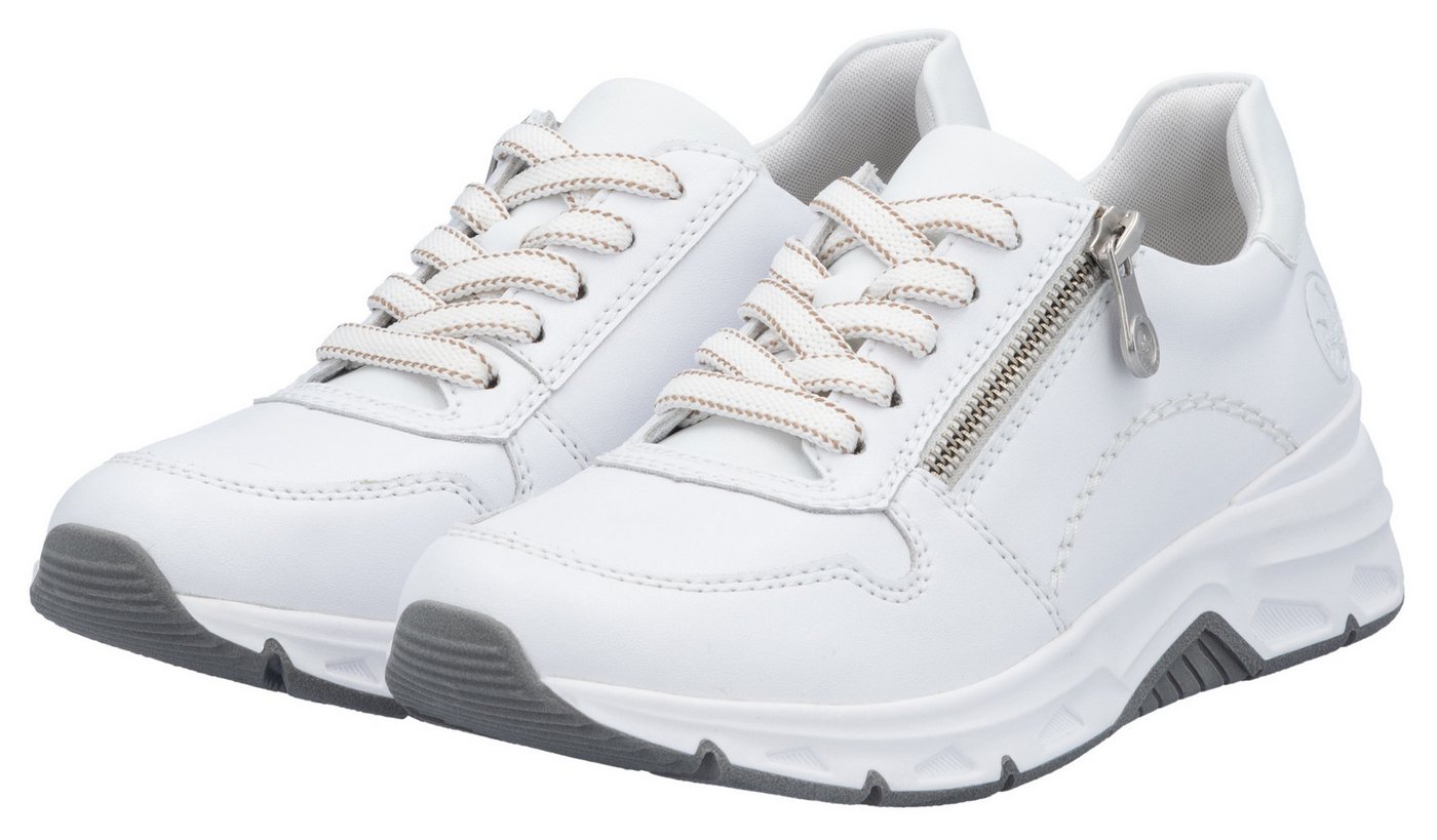 Rieker Sneaker mit seitlichem Reißverschluss, Freizeitschuh, Halbschuh, Schnürschuh