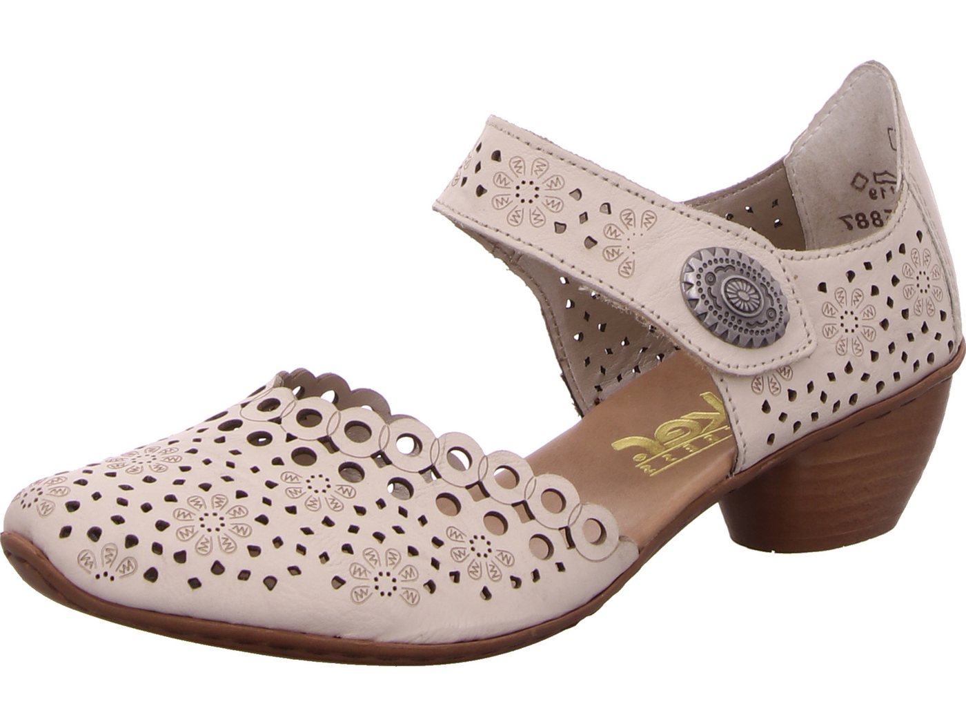 Rieker Spangenpumps echtes Leder (beige)