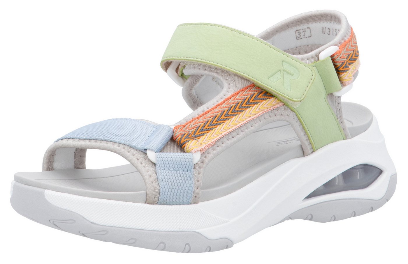 RIEKER Sport Byron Bay vegan Trekkingsandale Outdoorsandale, Sommerschuh, Klettschuh mit RiekerAir Dämpfung